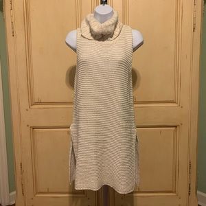 Cable knit cowl neck sweater dress new with tags
